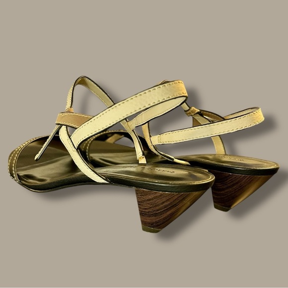 NWOT Charles & Keith Black & White Colorblock Bow-Detail Wooden Cone Heels Sz 11 - Picture 11 of 16